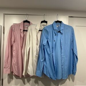 Express 3 men’s slim fit 100% cotton shirts